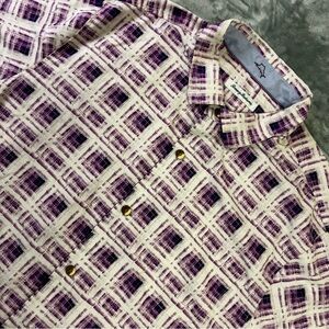 Tommy Bahama Hawaiian Silk Shirt Mens Size XXL Purple Island Zone Resort Wear